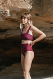 drifter bottoms - merlot & misty rose