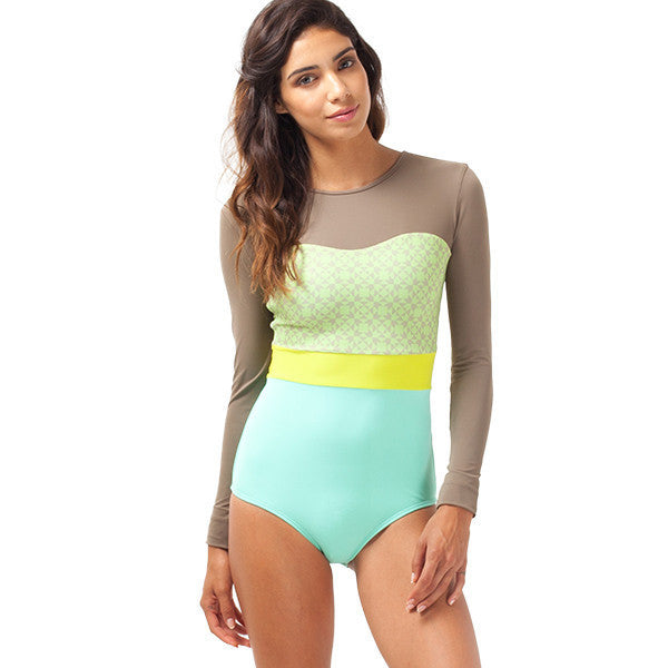 hermosa surf suit - tiles