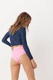 drifter bottoms - navy star and candy pink