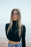 turtleneck rashie - black