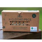 bamboo clothes pegs - 100% biodegradable