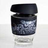 artist series glass reusable coffee cups - 12oz