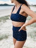 luna surf crop - navy star