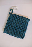 chunky knit cotton potholder