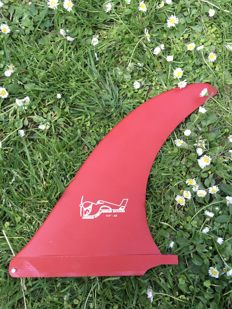 9" ryan lovelace hand foiled "greenough" 4a fin - red