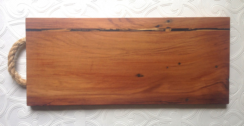 rimu serving/chopping board with punga inlay