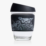 artist series glass reusable coffee cups - 12oz