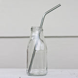 reusable stainless steel straws x 2 classic & straw cleaner