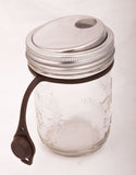 pop top sealable drinking jar lid