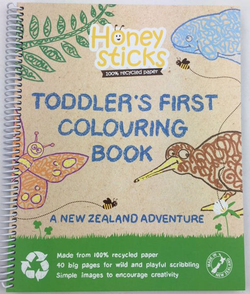 recycled paper colouring book (for toddlers)