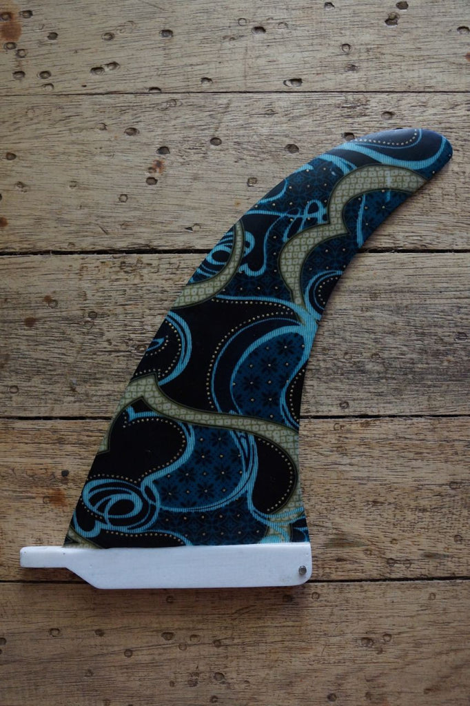 batik longboard fin - blue 9"